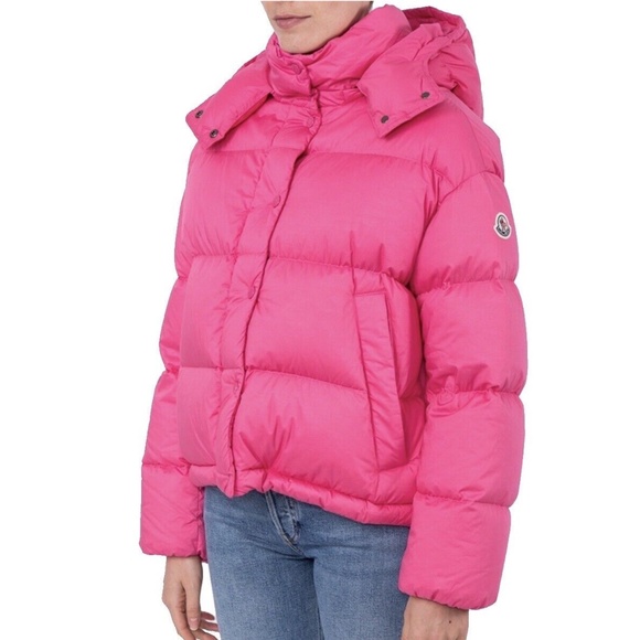 Moncler Onia Giubotto Cropped Quilted Down Jacket Pink Size